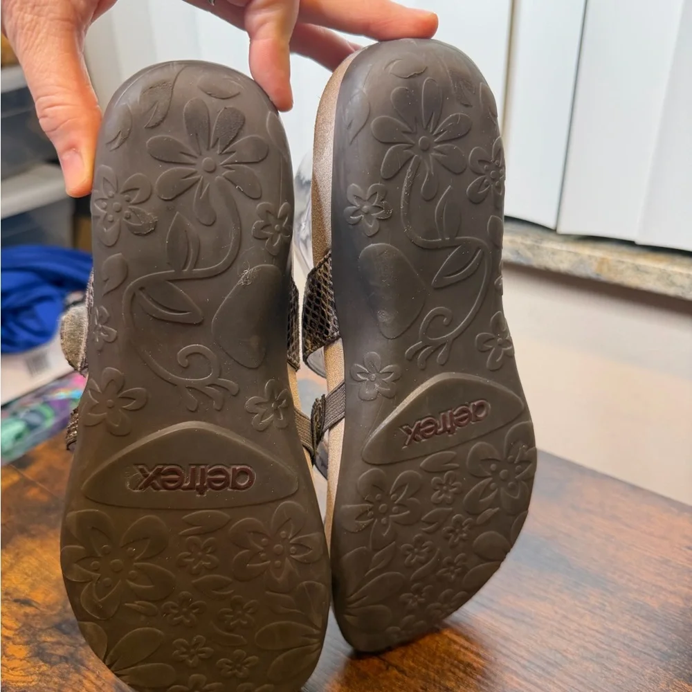 Aetrex Women's Izzy Sparkle Orthopedic Slide Sandals for Women Casual Size 10